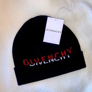 Black cashmere Givenchy knit touque/beanie